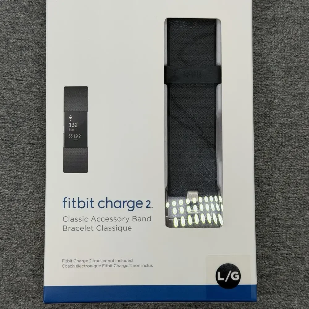Fitbit Charge 2 Classic Accessory Band Large Blue Replacement Wristband L/G New